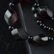 Amber necklace with dark cherry black